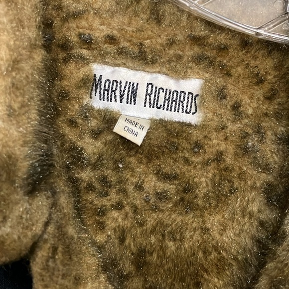 1990’s t denim trucker coat Faux fur insulated  Marvin Richard’s M - Picture 2 of 9